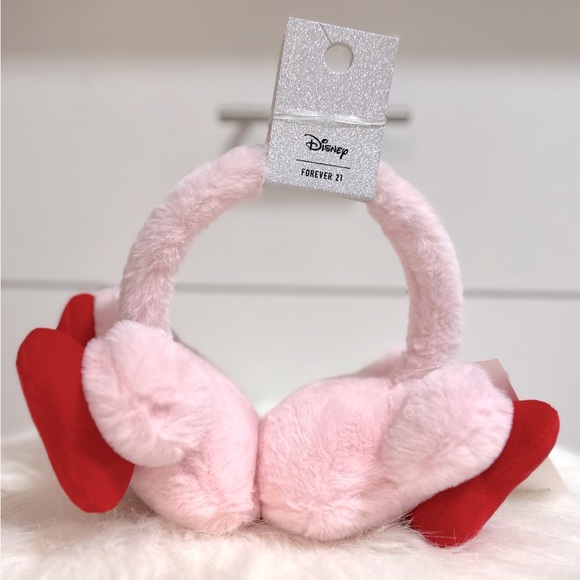 NEW Forever 21 x Disney Mickey Minnie Mouse Bow Plush Earmuffs - Picture 6 of 8